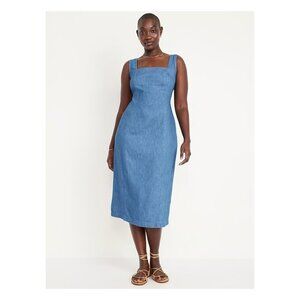 Old Navy Medium Wash Jean Midi Dress | Size Medium